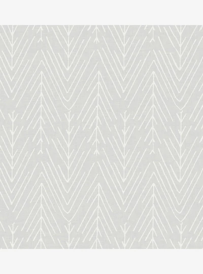Twig Hygge Herringbone Grey Peel & Stick Wallpaper