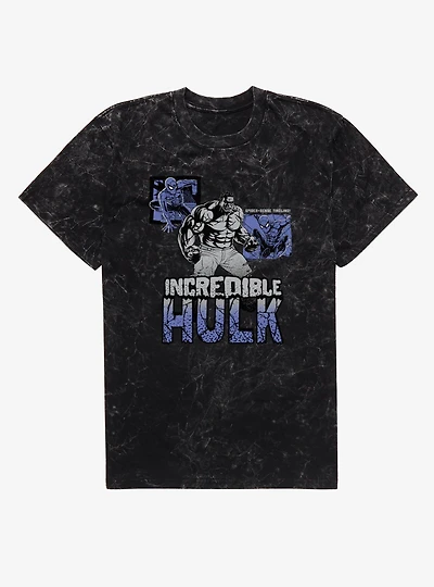 Marvel Spider-Man Brand New Day Angry Hulk Spider-Sense Tingling Mineral Wash T-Shirt