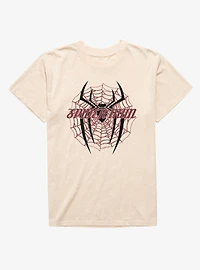 Marvel Spider-Man Brand New Day Red Web Spider Icon Mineral Wash T-Shirt