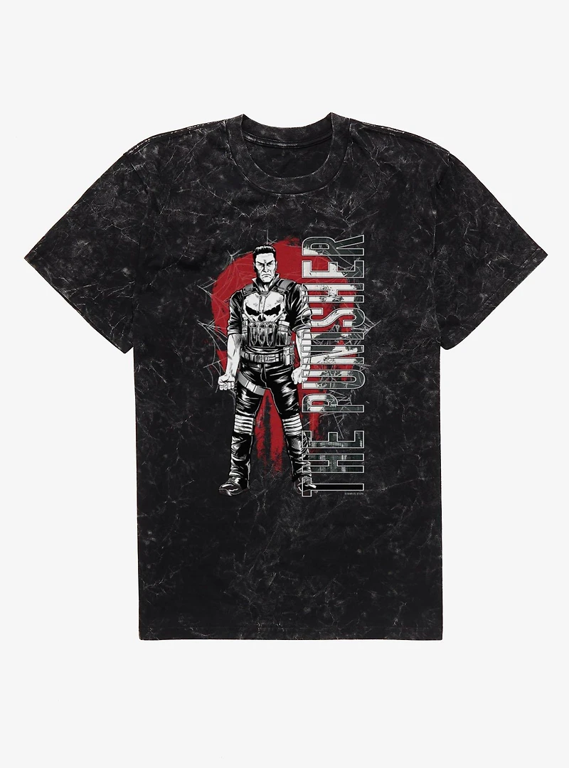 Marvel Spider-Man Brand New Day The Punisher Skull Mineral Wash T-Shirt