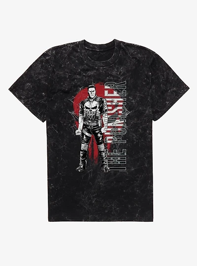 Marvel Spider-Man Brand New Day The Punisher Skull Mineral Wash T-Shirt