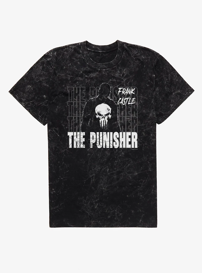 Marvel Spider-Man Brand New Day Frank Castle The Punisher Mineral Wash T-Shirt