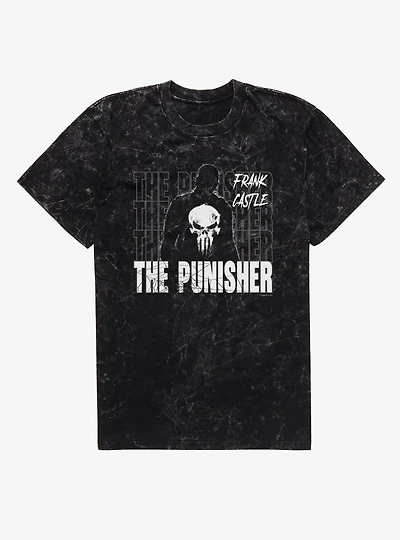 Marvel Spider-Man Brand New Day Frank Castle The Punisher Mineral Wash T-Shirt