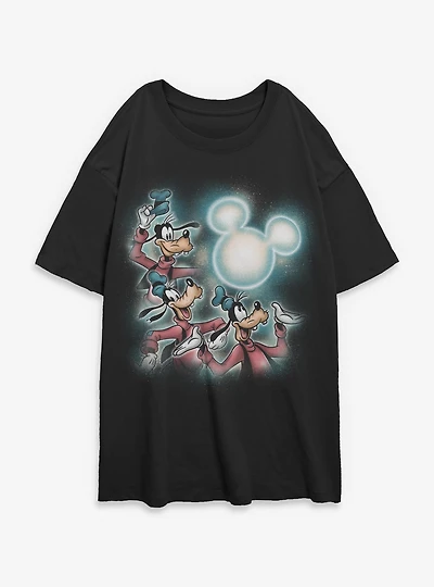 Disney Goofy Mickey Moon Womens Oversized T-Shirt BoxLunch Exclusive