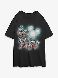 Disney Goofy Mickey Moon Womens Oversized T-Shirt BoxLunch Exclusive