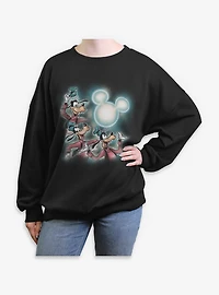 Disney Goofy Mickey Moon Womens Oversized Sweatshirt BoxLunch Exclusive