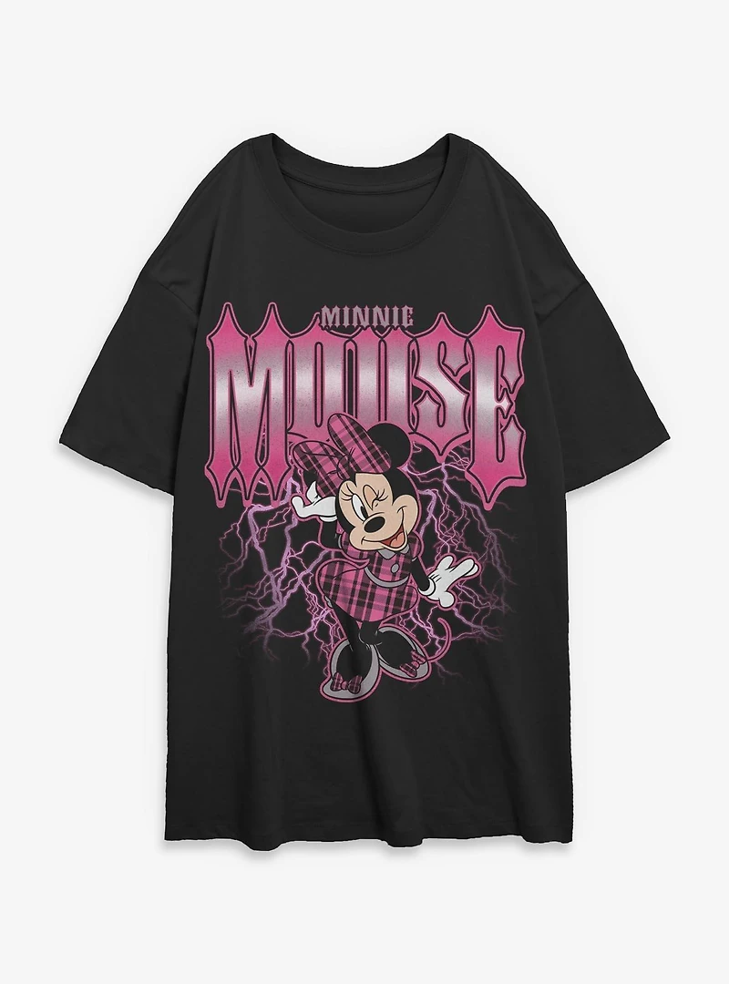 Disney Minnie Mouse Lightning Womens Oversized T-Shirt BoxLunch Exclusive