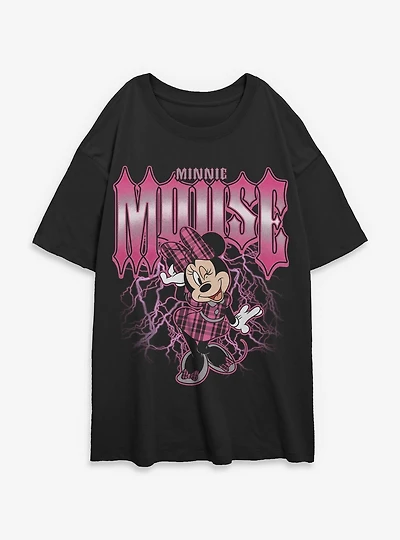 Disney Minnie Mouse Lightning Womens Oversized T-Shirt BoxLunch Exclusive