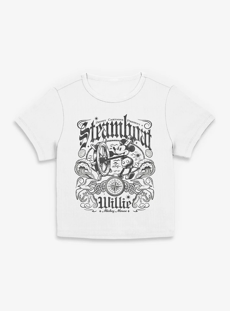 Disney Steamboat Willie Mickey Mouse Womens Baby T-Shirt BoxLunch Exclusive
