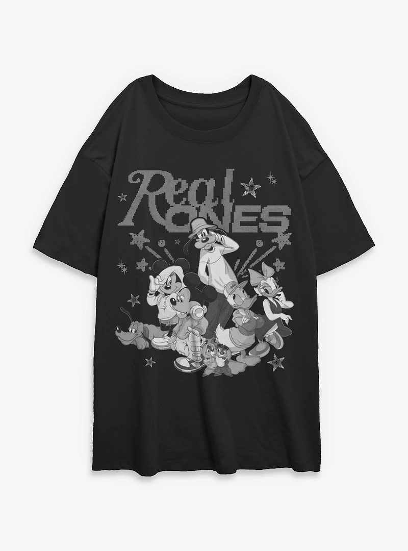 Disney Mickey Mouse Real Ones Womens Oversized T-Shirt BoxLunch Exclusive