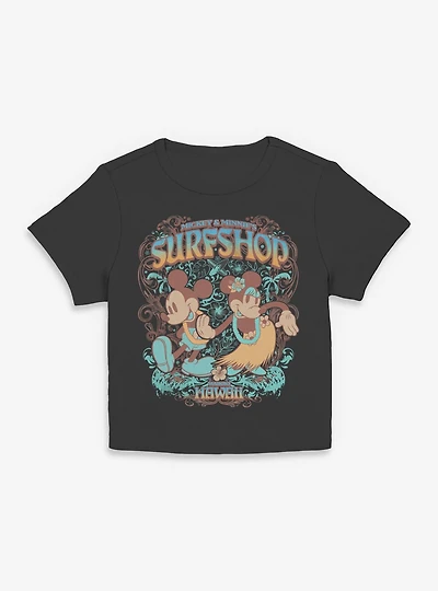 Disney Mickey Mouse & Minnie Surfshop Hawaii Womens Baby T-Shirt BoxLunch Exclusive