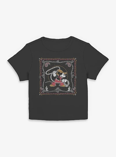 Disney Mickey Mouse Western Cowboy Paisley Womens Baby T-Shirt BoxLunch Exclusive