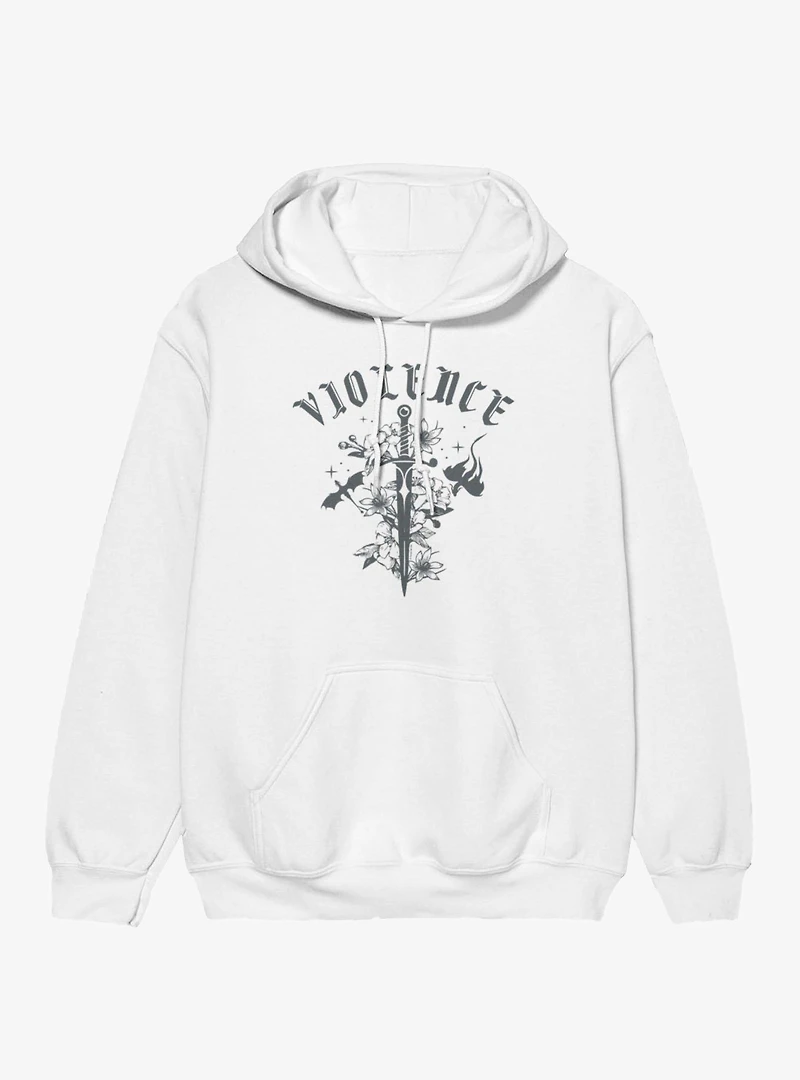 Fourth Wing The Empyrean Violence Sword Retro Hoodie