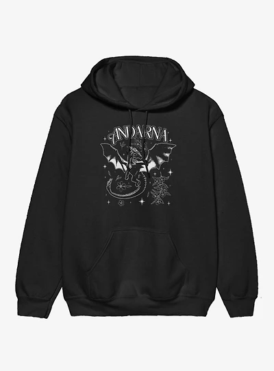 Fourth Wing The Empyrean Andarna Aesthetic Outlined Hoodie