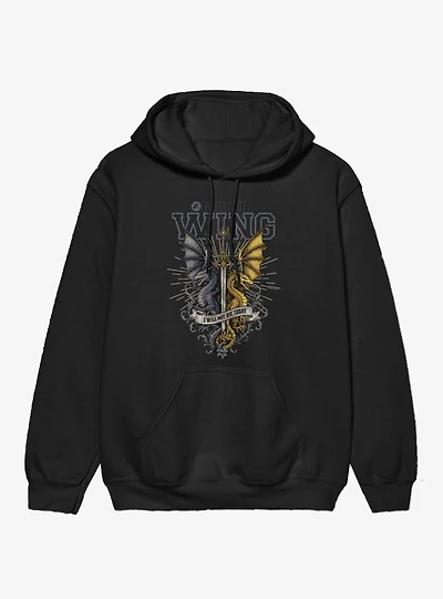 Fourth Wing The Empyrean Black And Gold Dragons Hoodie