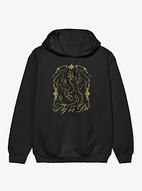 Fourth Wing The Empyrean Fly Or Die Gold Art Nouveau Hoodie