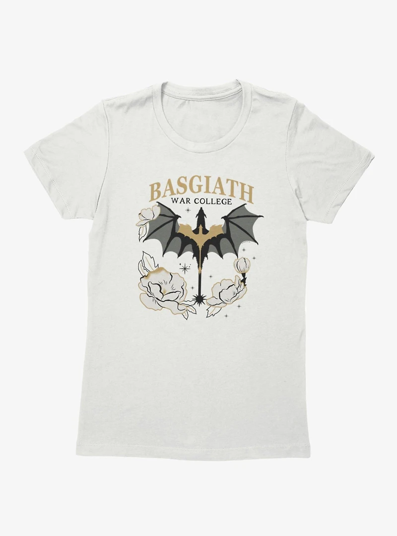 Fourth Wing The Empyrean Basgiath War Yellow Retro Womens T-Shirt