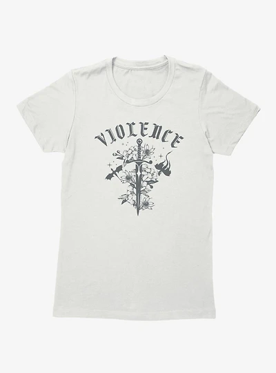 Fourth Wing The Empyrean Violence Sword Retro Womens T-Shirt