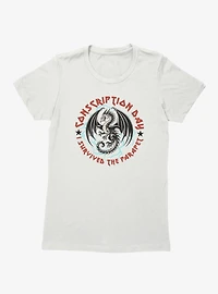 Fourth Wing The Empyrean Conscription Day I Survived Womens T-Shirt