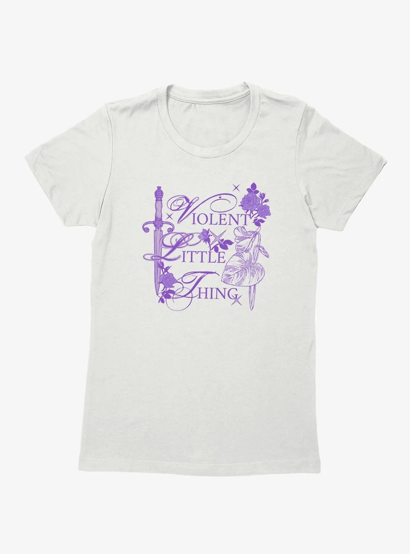 Fourth Wing The Empyrean Purple Little Thing Womens T-Shirt