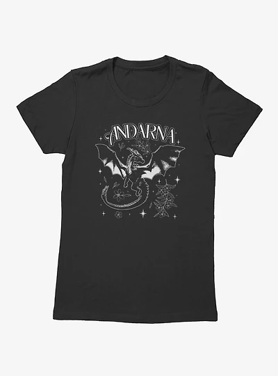 Fourth Wing The Empyrean Andarna Aesthetic Outlined Womens T-Shirt