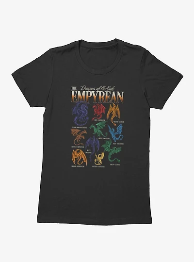 Fourth Wing The Empyrean Dragons Of Vale Retro Womens T-Shirt