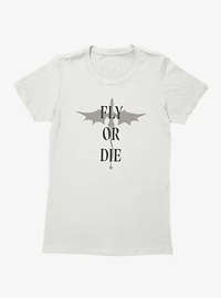 Fourth Wing The Empyrean Fly Or Die Minimalist Dragon Womens T-Shirt