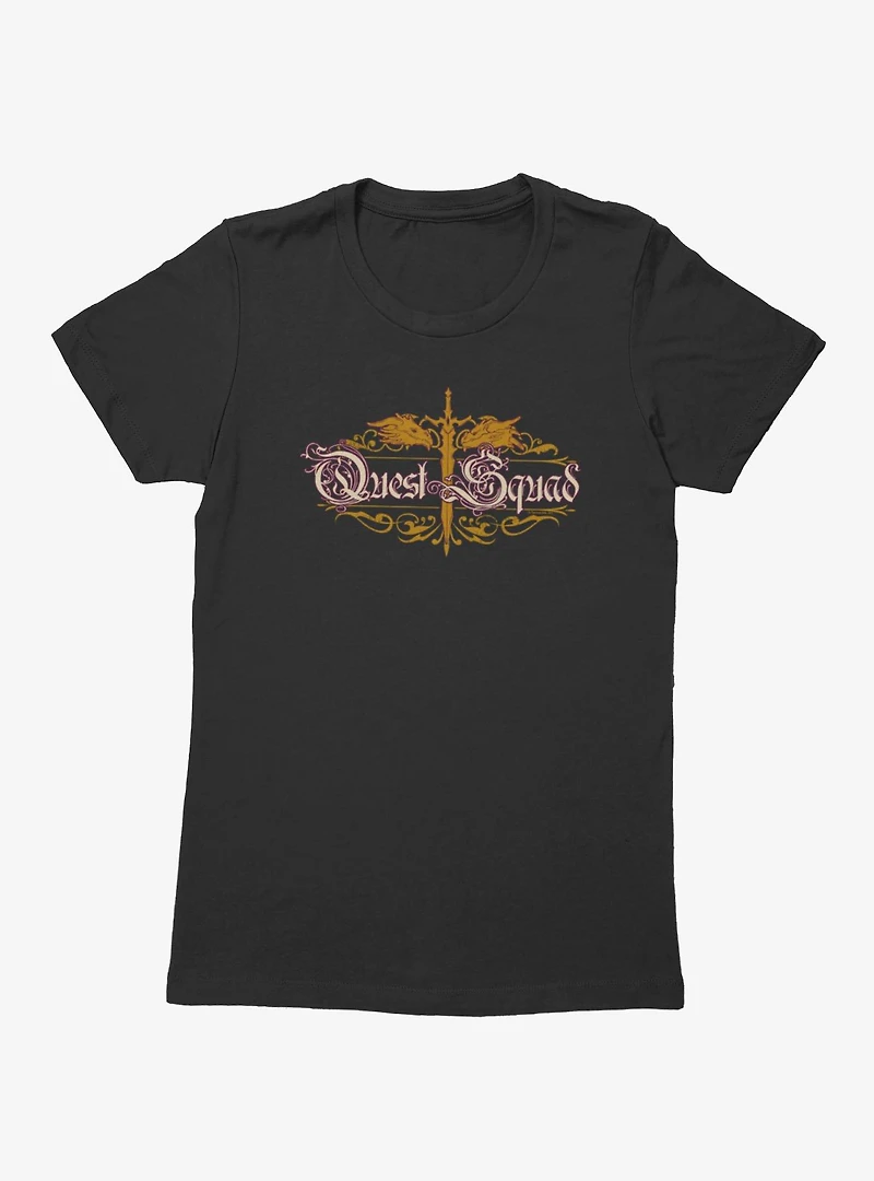 Fourth Wing The Empyrean Quest Squad Sword Dragon Womens T-Shirt