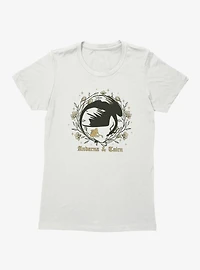 Fourth Wing The Empyrean Andarna Tairn Floral Wreath Dragon Womens T-Shirt