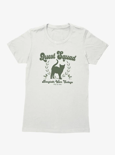 Fourth Wing The Empyrean Quest Squad Basgiath Green Womens T-Shirt