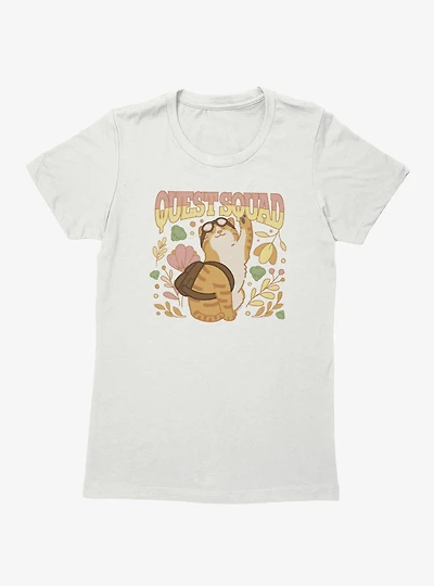Fourth Wing The Empyrean Quest Squad Cute Goggles Cat Womens T-Shirt