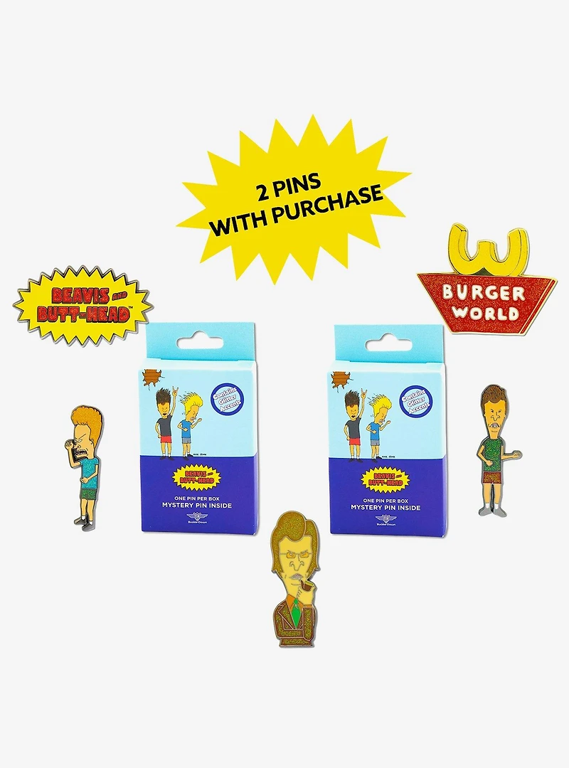Beavis and Butt-Head Mystery Enamel Pin Blind Box Series 2 Pack