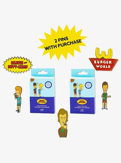 Beavis and Butt-Head Mystery Enamel Pin Blind Box Series 2 Pack