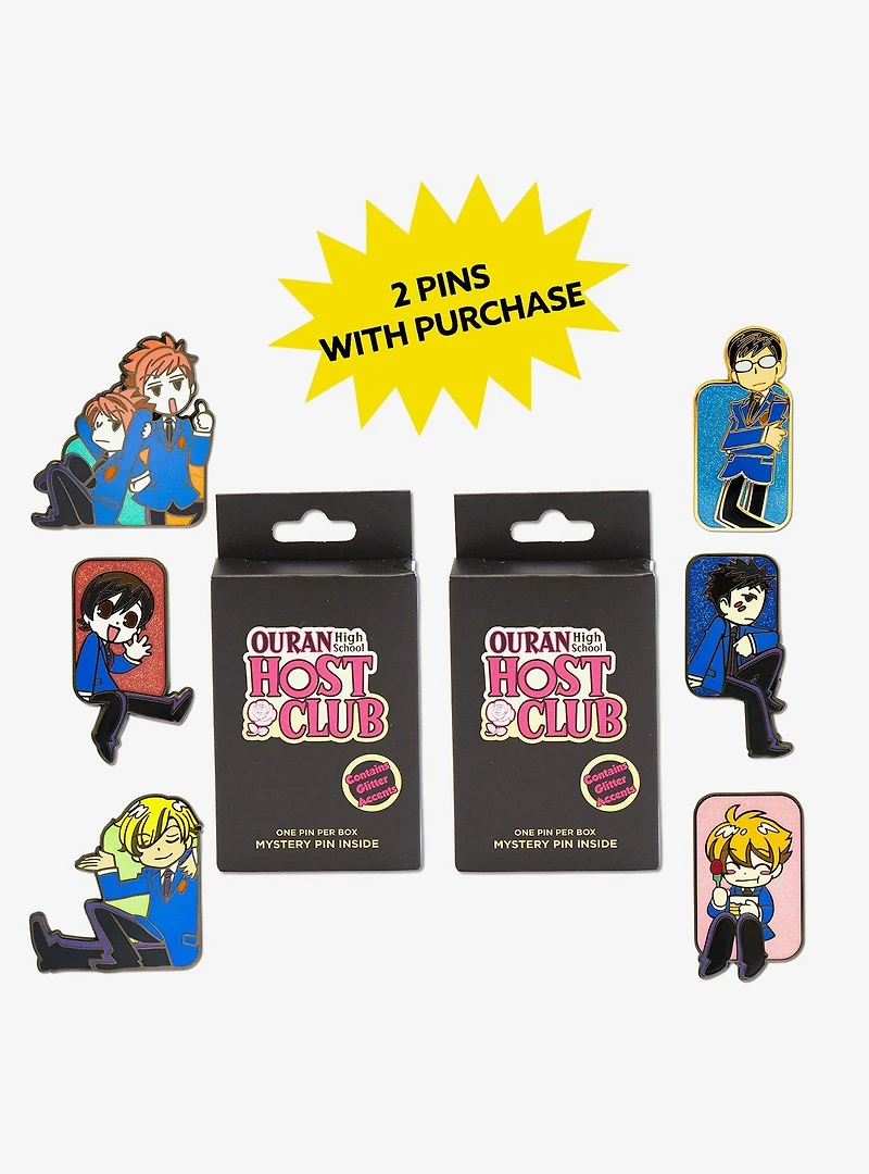 Ouran High School Host Club Mystery Enamel Pin Blind Box Series 2 Pack