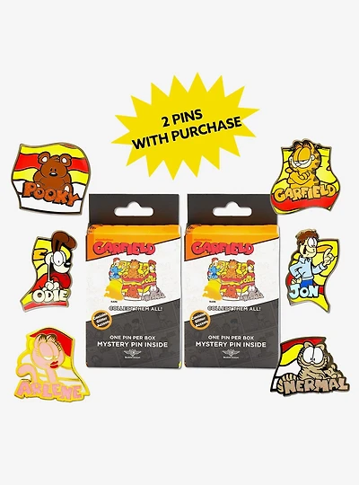 Garfield Puzzle Mystery Enamel Pin Blind Box Series 2 Pack