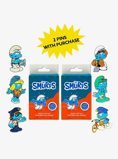 The Smurfs Working Mystery Enamel Pin Blind Box Series 2 Pack