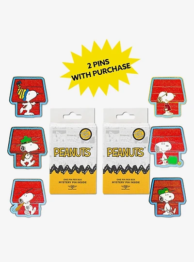 Peanuts Snoopy Dog House Mystery Enamel Pin Blind Box Series 2 Pack