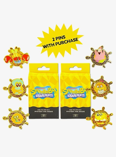 SpongeBob SquarePants Ship Wheel Mystery Enamel Pin Blind Box Series 2 Pack