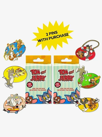 Tom and Jerry Interactive Mystery Enamel Pin Blind Box Series 2 Pack