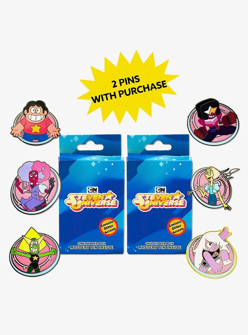 Steven Universe Shield Poses Mystery Enamel Pin Blind Box Series 2 Pack