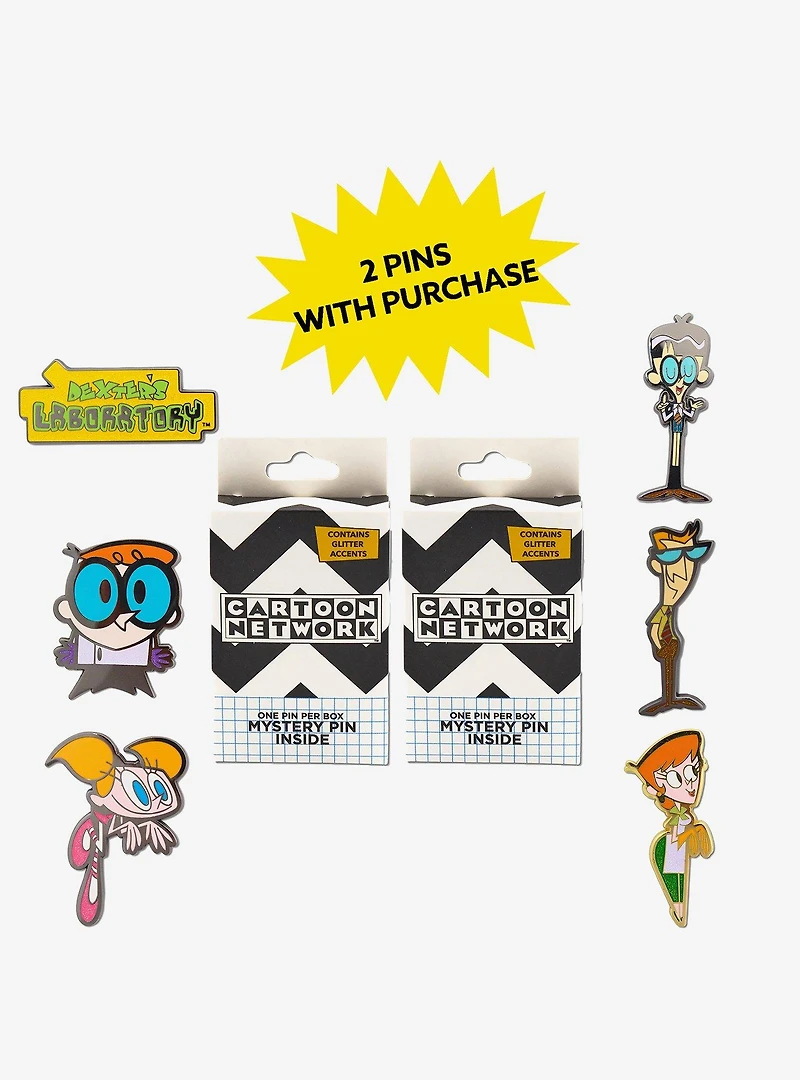 Dexter's Laboratory Mystery Enamel Pin Blind Box Series 2 Pack