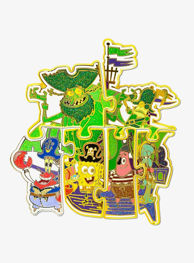 SpongeBob SquarePants Flying Dutchman Puzzle Mystery Enamel Pin Blind Box Series