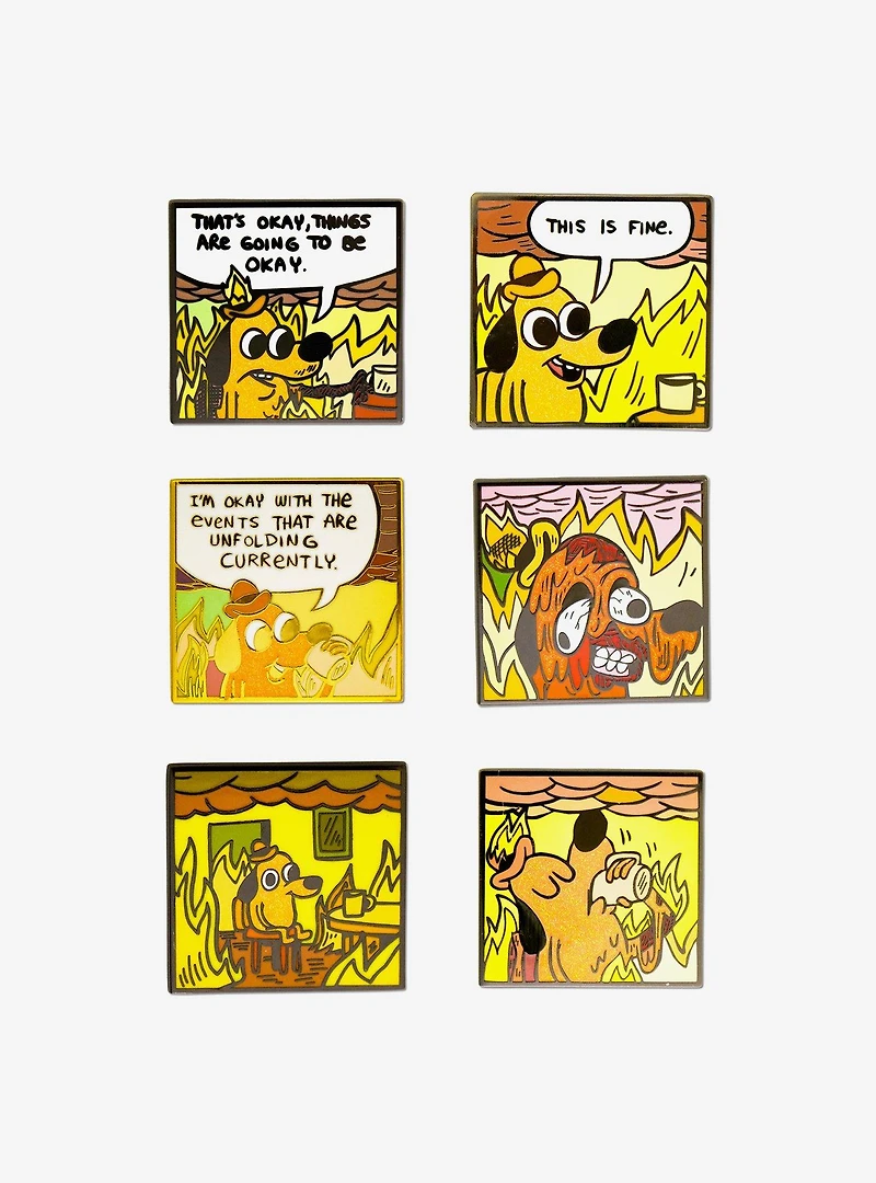 This is Fine Mystery Enamel Pin Blind Box Series