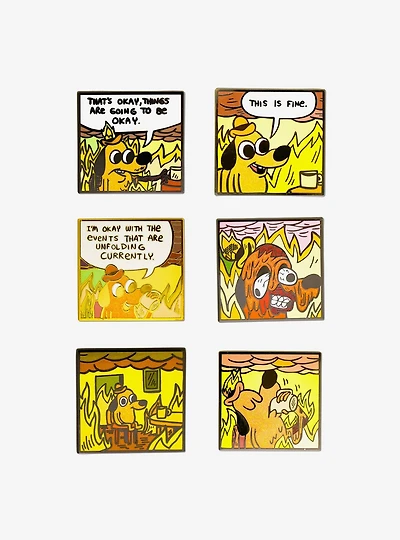 This is Fine Mystery Enamel Pin Blind Box Series