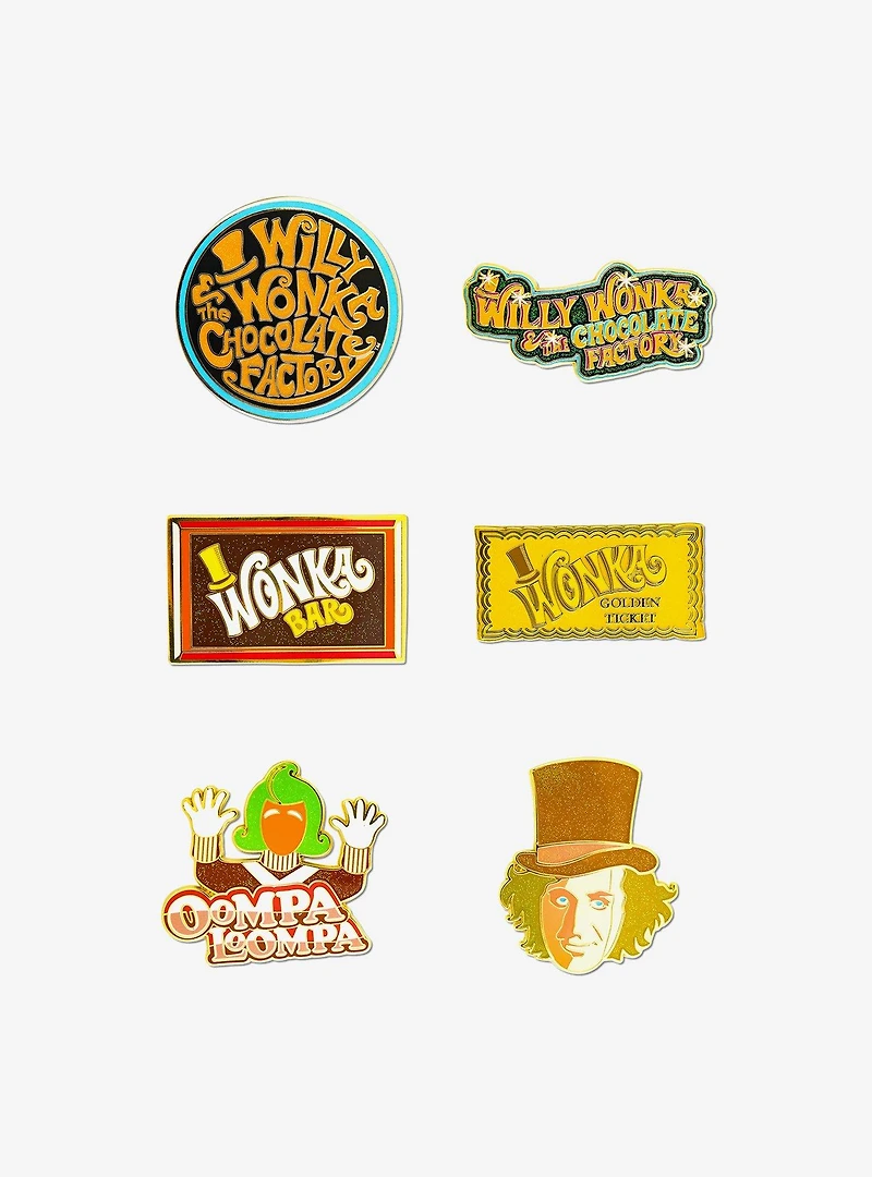 Willy Wonka and the Chocolate Factory Mystery Enamel Pin Blind Box Series
