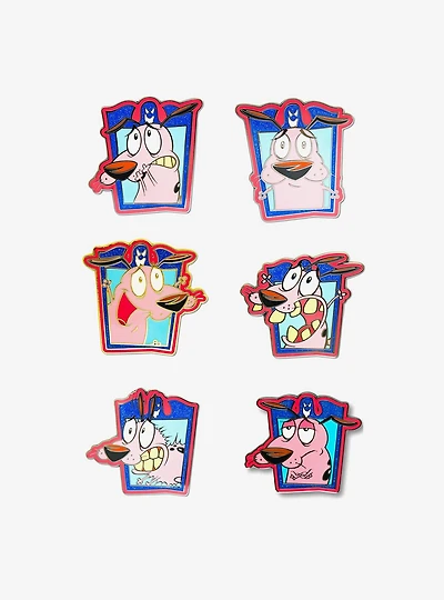 Courage the Cowardly Dog Expression Frames Mystery Enamel Pin Blind Box Series