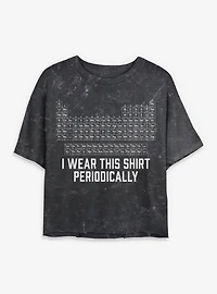 Wear This Periodically Periodic Table Womens Mineral Wash Crop T-Shirt