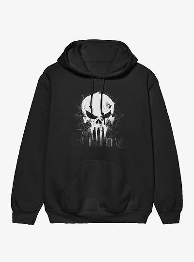 Marvel Spider-Man Brand New Day The Punisher Skull Over City Hoodie
