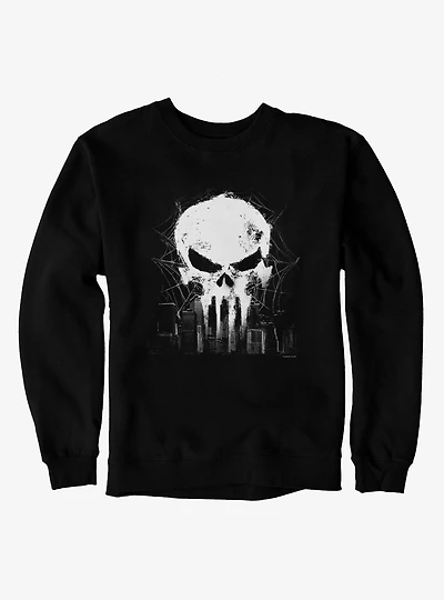 Marvel Spider-Man Brand New Day The Punisher Skull Over City Sweatshirt