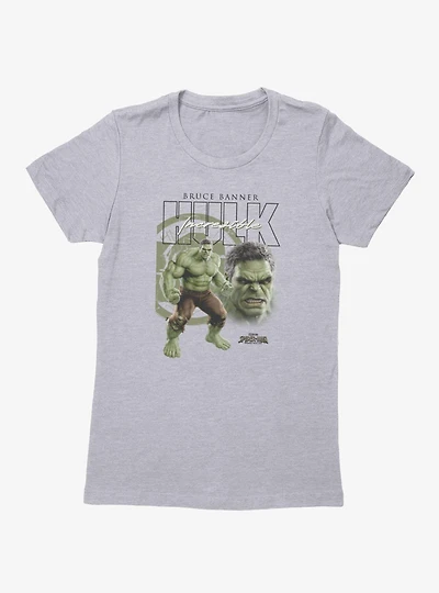 Marvel Spider-Man Brand New Day Bruce Banner Hulk Angry Close Up Icon Womens T-Shirt
